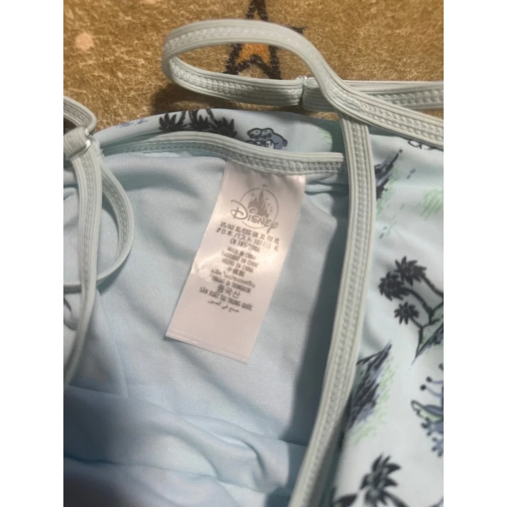 Disney Lilo & Stitch One Piece‎ Swimsuit UPF 50+ XL/EG Tropical Palm Tree